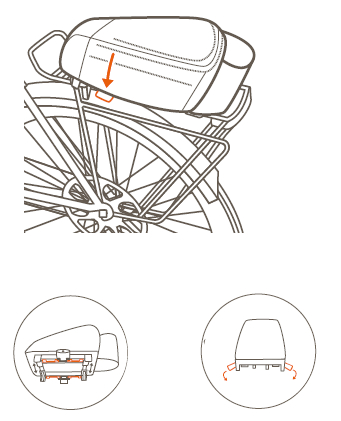 So befestigst du UniKlip-fahrradtaschen