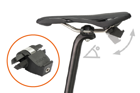 Die Grafik zeigt die Funktionsweise des Klickfix Contour Sattel Adapters