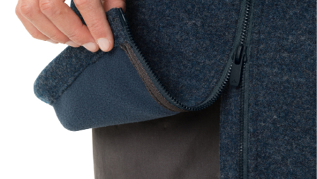 Von unten geöffneter 2-Wege Reißverschluss